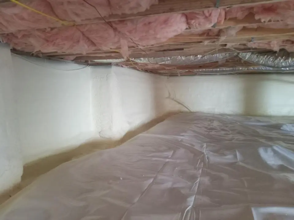 Crawl space encapsulation with closed-cell spray foam for Attic Insulation in Glenolden